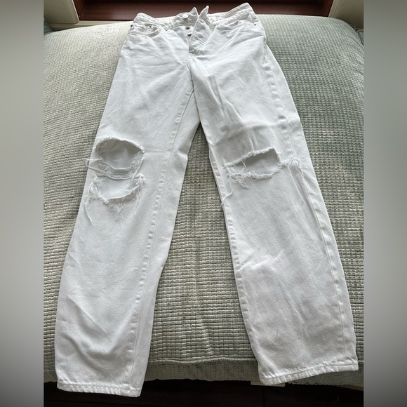 LOVERS + FRIENDS Ladies Size 24 Ryan High Rise Sustainable White Jeans LA - Picture 2 of 9